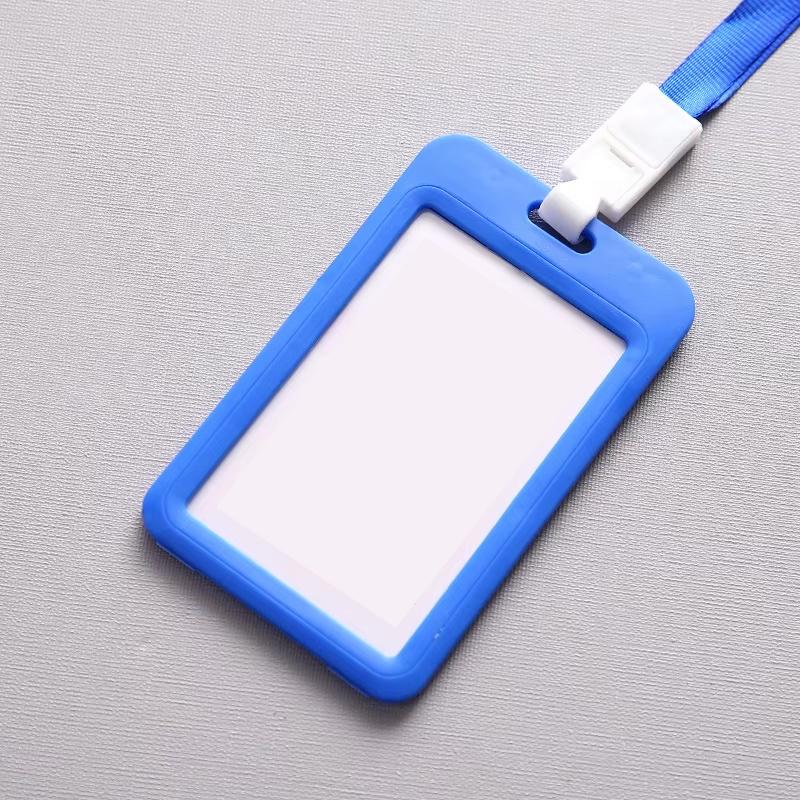 Premium ABS Plastic Double Sided Card Holder-Blue